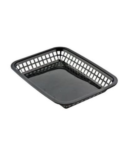 Rectangular Black Basket 27X19.5X4CM - Plastic