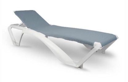 MARINA SUN LOUNGER ATLANTIC BLUE  FRAME WHITE