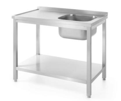 SS CHEF TABLE 100X60X85CM, SINK RIGHT POSITION TBD