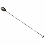 BAR SPOON W/MUDDLER BLACK