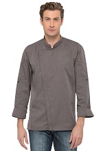HARTFORD CHEF COAT LONG SLEEVE GREY - SIZE XLARGE