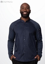 TULUM CHEF COAT MEN'S LONG SLEEVE GREY - SIZE LARGE