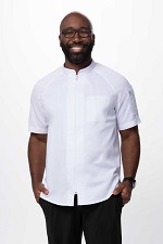 ARCADIA CHEF COAT MEN'S SHORT SLEEVE WHITE - SIZE 2XLARGE
