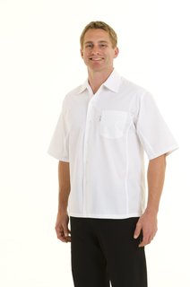 COOL VENT™ COOK SHIRT SHORT SLEEVE WHITE - SIZE LARGE