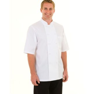 MONTREAL CHEF COAT SHORTSLEEVE WHITE - SIZE MEDIUM