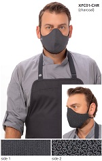 REUSABLE/REVERSIBLE FACE MASK CHARCOAL TBD - PACK OF 6 EACH