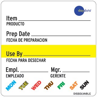 DAYLABELS 90060174 - ROLL OF 750 LABELS