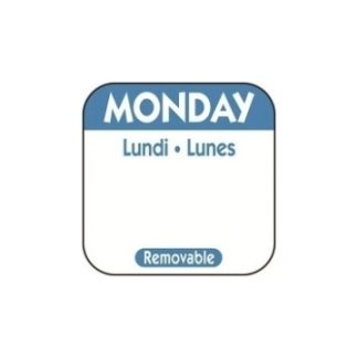 LABEL MONDAY BLUE 1X1" - ROLL OF 1000 LABELS