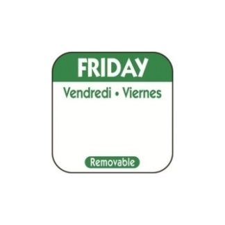 LABEL FRIDAY GREEN 1X1" - ROLL OF 1000 LABELS