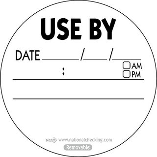LABEL "USE BY" - ROLL OF 500 LABELS