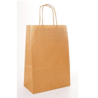 KRAFT BAG W/HANDLE - CASE OF 250 EACH