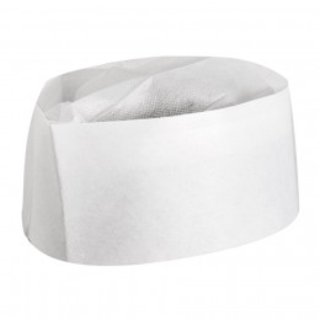 ROUND WHITE BUTCHER CAP - PACK 0F 100 EACH