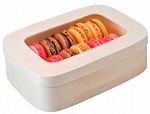 MACAROONS BOX WOOD TBD - CASE OF 40 EACH