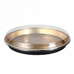 FOIL CONTAINER BLACK/GOLD 30oz - PACK OF 50 EACH