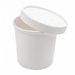 SOUP TUB 12oz WHITE W/LID - CASE OF 10 PACK