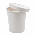 SOUP TUB 32oz WHITE W/LID - CASE OF 10 PACK