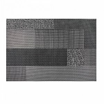 TABLE MAT PVC BLK/GREY PATTERN