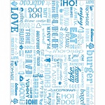 BURGER WRAPPING PAPER BLUE - CASE OF 4 PACK