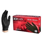 NITRILE GLOVES XLARGE BLACK - BOX OF 100 EACH