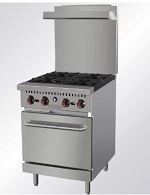 GAS RANGE 24"- 4 BURNER W/OVEN (61CM)