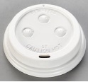 LID WHITE FOR 12-16oz HOT CUP - CASE OF 20 PACK