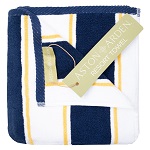 ASTON & ARDEN TOWEL NAVY/YELLOW - EACH