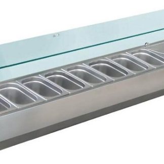 PREPARATION COOLER 1.8M, COUNTERTOP - 220V (8 PANS)