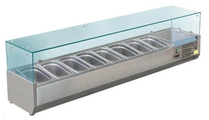 PREPARATION COOLER 1.8M, COUNTERTOP - 220V (8 PANS)