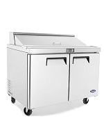 PREPARATION COOLER 48", 2 DOOR SS - 115V (13.4CFT)