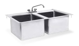 DROP IN SINK BOWL, 2COMP