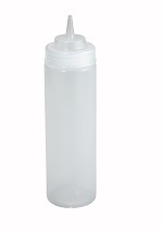 SQUEEZE BOTTLE CLEAR 16oz WIDE - PACK OF 6 EACH