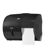 DISPENSER 2 ROLL TOILET PAPER BLACK - EACH