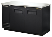 BACK BAR COOLER 59", 2 DOOR SOLID - 115V (20.3CFT)