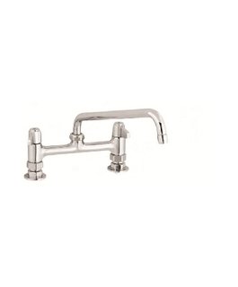 8" DECK MOUNT FAUCET - 8" SWIVEL SPOUT, CERAMIC CARTRIDGES