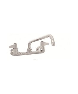 8" WALL MOUNT FAUCET - 8 " SWIVEL SPOUT, CERAMIC CARTRIDGES