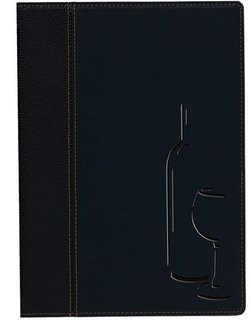 WINE CARD MENU COVER BLACK