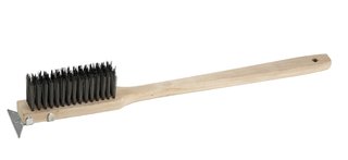 BRUSH WIRE WITH SCRAPER 20''