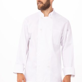 LE MANS CHEF COAT LONG SLEEVE WHITE TBD - SIZE XLARGE