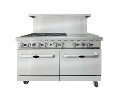 GAS RANGE 36"+ GRIDDLE 24" - 6 BURNER W/OVEN (153CM)