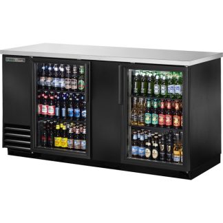 BACK BAR COOLER 69", 2 DOOR GLASS - 115V (24.4CFT)