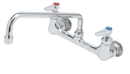 8" WALL MOUNT FAUCET - 12" SWIVEL SPOUT, CERAMA CARTRIDGES TBD