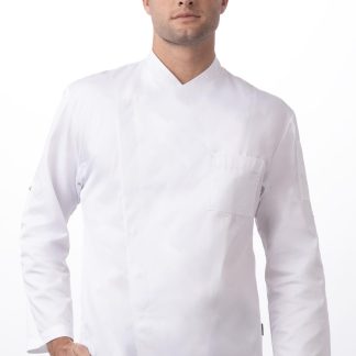 MENUIRE CHEF COAT LONG SLEEVES WHITE - SIZE MEDIUM/36-38