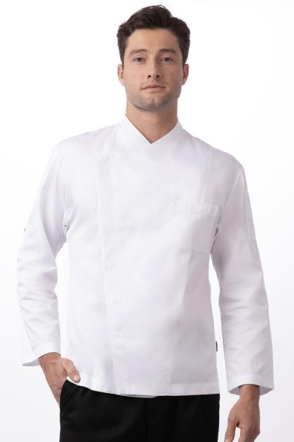 MENUIRE CHEF COAT LONG SLEEVES WHITE - SIZE XLARGE/42-44