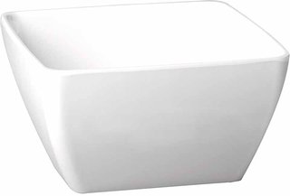 SQUARE BOWL WHITE 19X19CM
