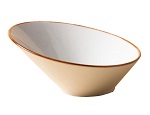 SLANTED BOWL 18oz BEIGE/WHT
