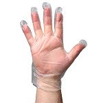 POLY HYBRID GLOVES MEDIUM CLEAR - BOX OF 100 EACH