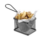 FRY BASKET S/S 10X8X7.5CM BLK