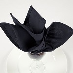 NAPKIN 20X20" BLACK - PACK OF 25 EACH