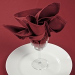 NAPKIN 20X20" BURGUNDY - PACK OF 25 EACH