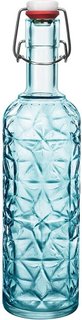 GLASS BOTTLE 1 LITER BLUE